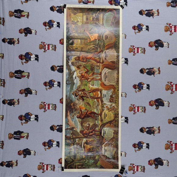 Rare 1973 Big Daddy by Jack T. Chick Evolution of our Father funny art poster - Picture 1 of 7